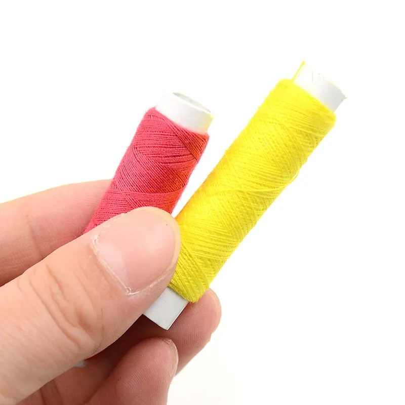 New 10pcs 50m/Roll Handmade Flat Waxed Sew Wax line Thread 150D Cord Sewing Craft Tool Hand Stitching For DIY Leather
