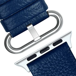Dark Blue 15 цветов Натуральная кожа для apple watch полосы серии 5/4/3/2/1, ремешки наручных часов iWatch, ремешок для apple watch, длина-44 мм, 40 мм, 42 мм, 38 мм - Цвет ремешка: Dark Blue