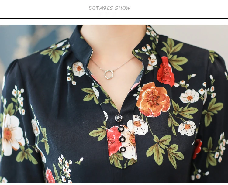 Blusas femininas новинка 2017 модная летняя шифоновая блузка женские топы на пуговицах с