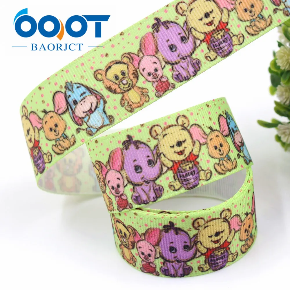 19320 1 ''с фокусным расстоянием 25 мм мультфильм печатных grosgrain ленты 10yds DIY ручной