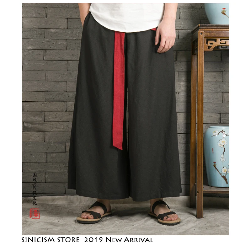 Китайские повседневные брюки Sinicism Store мужские летние кимоно винтажные для мужчин