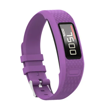 purple S/L Размер силиконовый ремешок на запястье сменный ремешок для часов Garmin Vivofit 1/Vivofit 2 для Garmin vivofit1 Vivofit2 браслет ремень - Цвет: purple