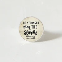 be stronger than the storm inspirational charm ring gift for her cancer survivor warrior charm gift for a friend