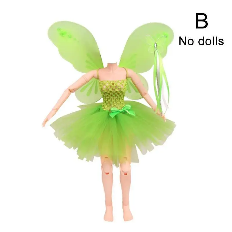 Новинка, 4 цвета, модная красивая кукольная юбка, подходит для куклы 60 см, одежда, платье феи, сетчатая юбка, эльф, кукла с крыльями, аксессуары - Цвет: 2