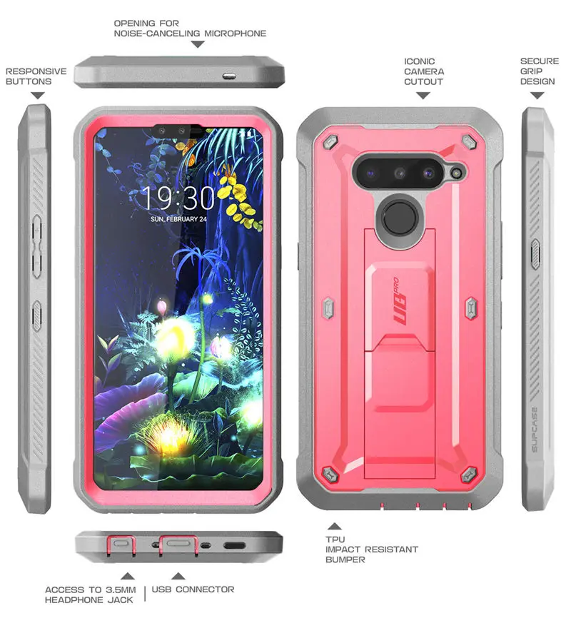 Чехол SUPCASE для LG V50/LG V50 ThinQ 5G Case UB Pro сверхмощная прочная кобура для всего тела со встроенным протектором экрана