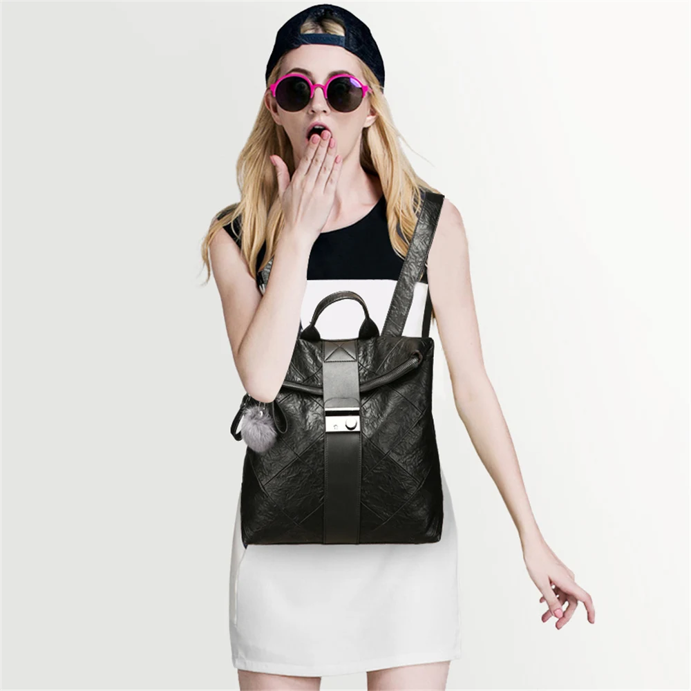 Хит, винтажный женский рюкзак, Mochila Feminina, кожаный рюкзак для девочек-подростков, женская школьная сумка с замком, рюкзак, Sac A Dos