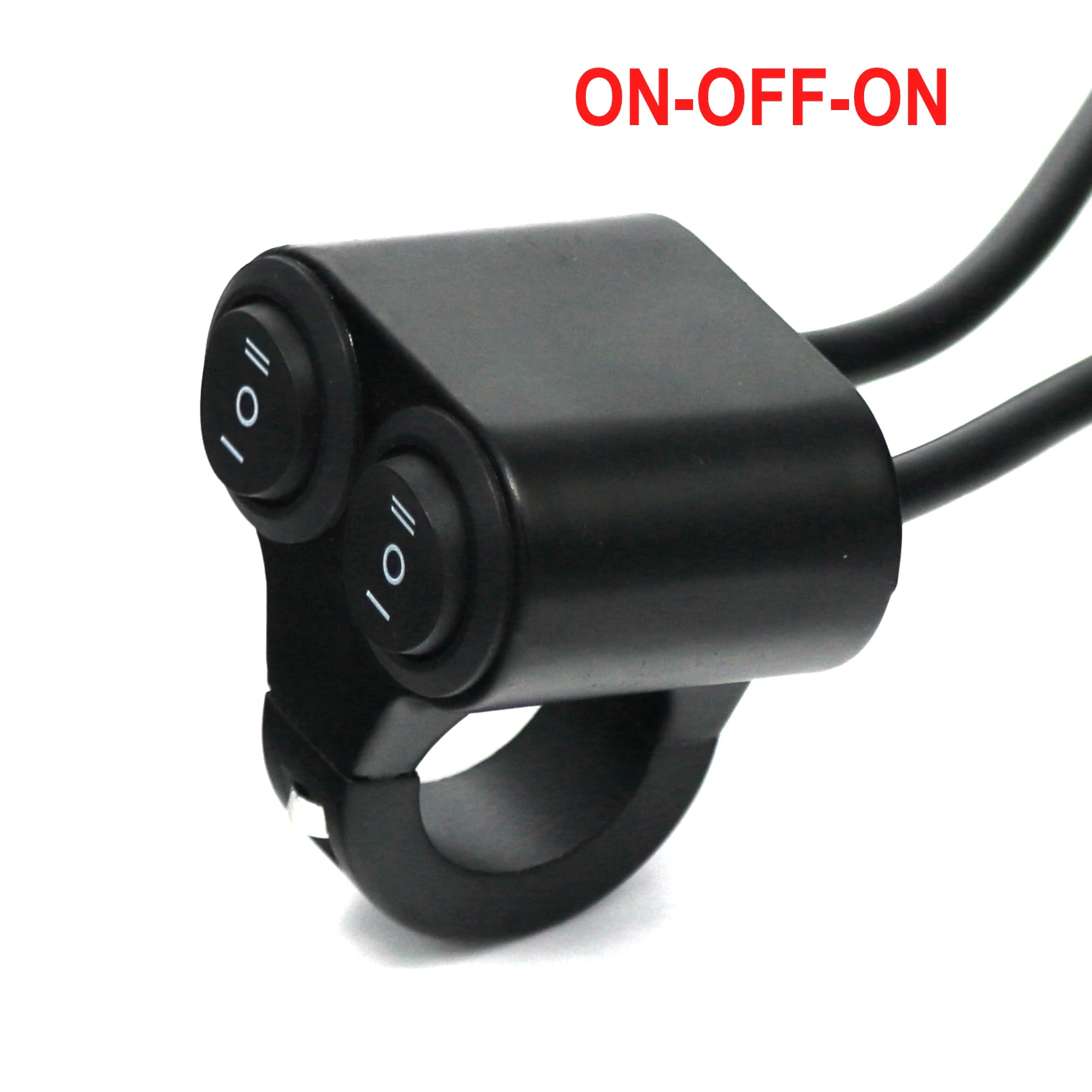 LMoDri 12V Мотоцикл ATV Руль двойной кнопочный переключатель 7/" мотоцикл ремонт головной светильник аварийный тормоз противотуманный светильник переключатели 2 выбор - Цвет: ONOFFON