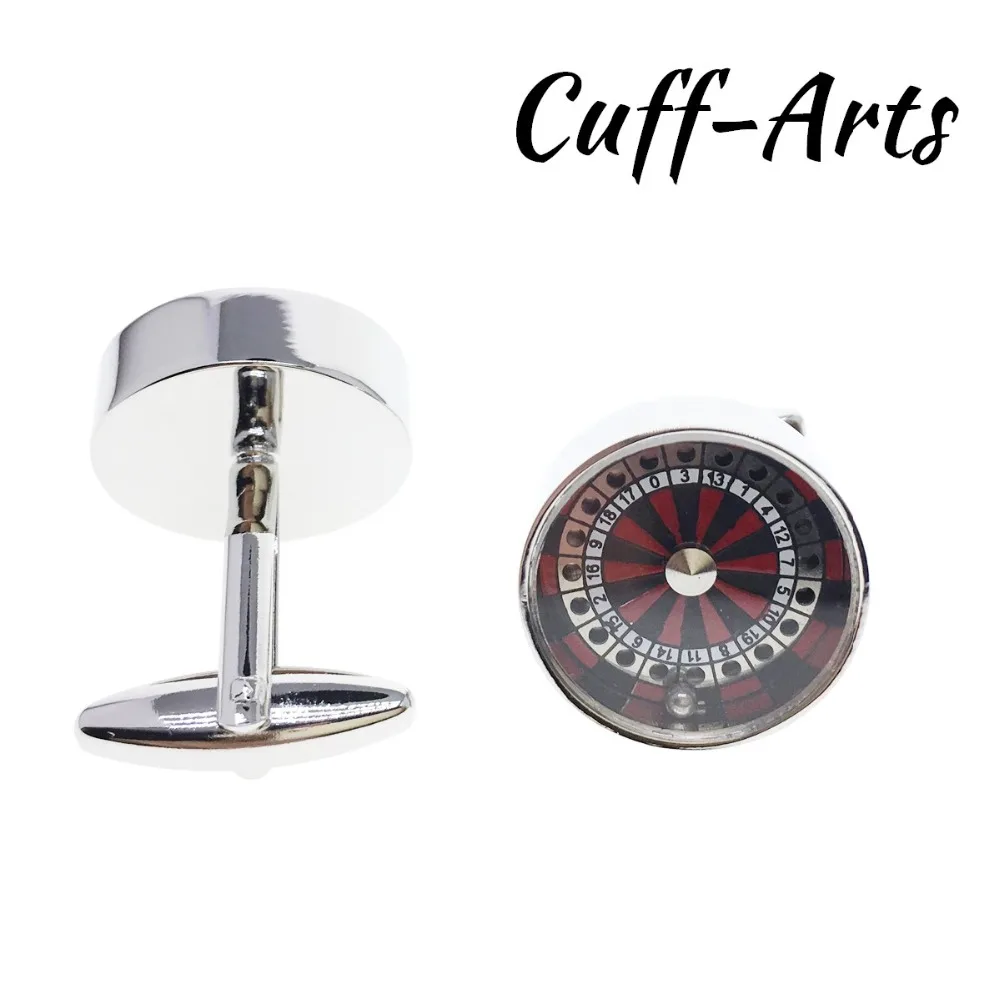 Запонки для мужчин казино Gamblers рулетка руль Подарки ювелирные изделия Жених Gemelos