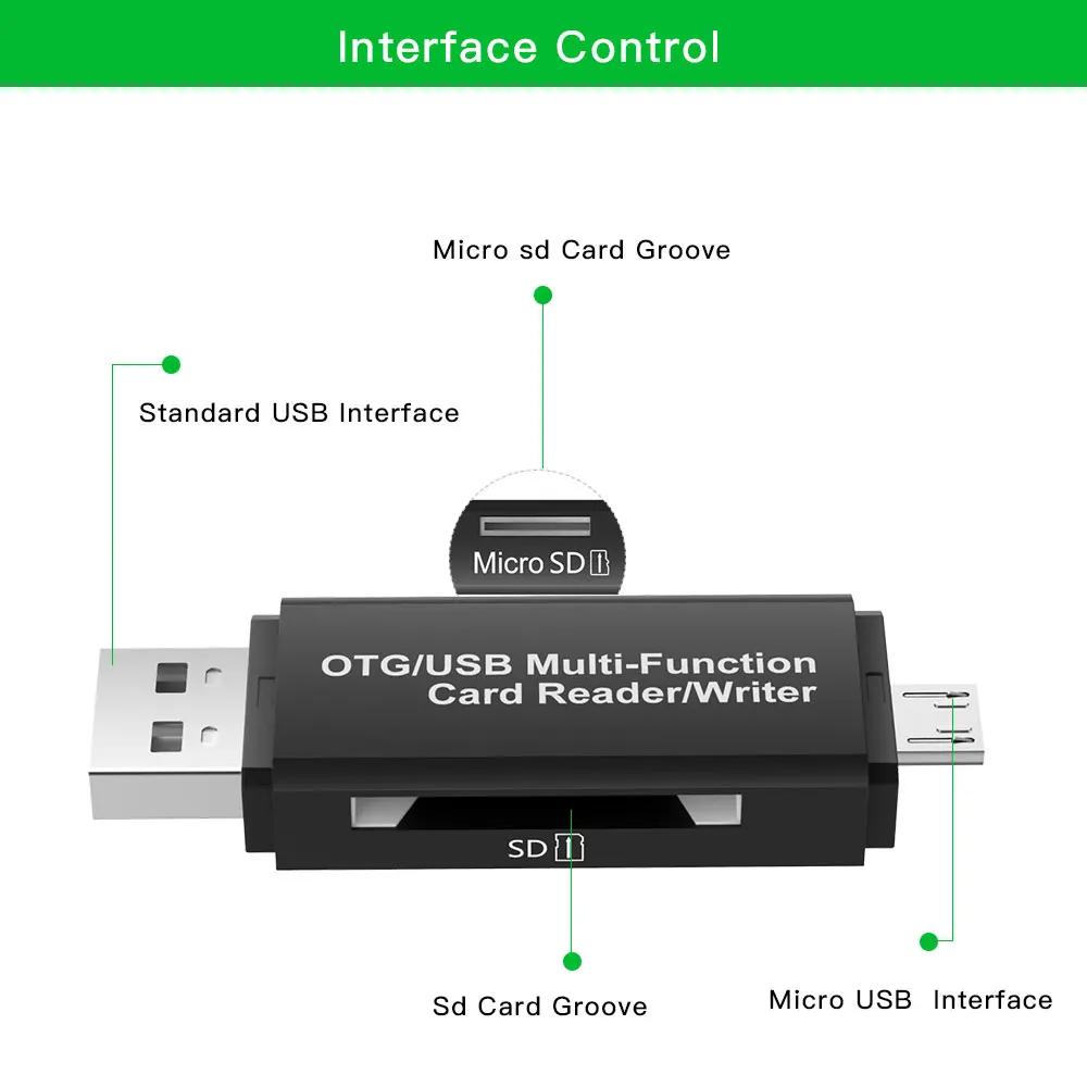 Все в одном устройство чтения карт памяти MINI USB 2 0 OTG Micro SD/SDXC TF Card Reader адаптер