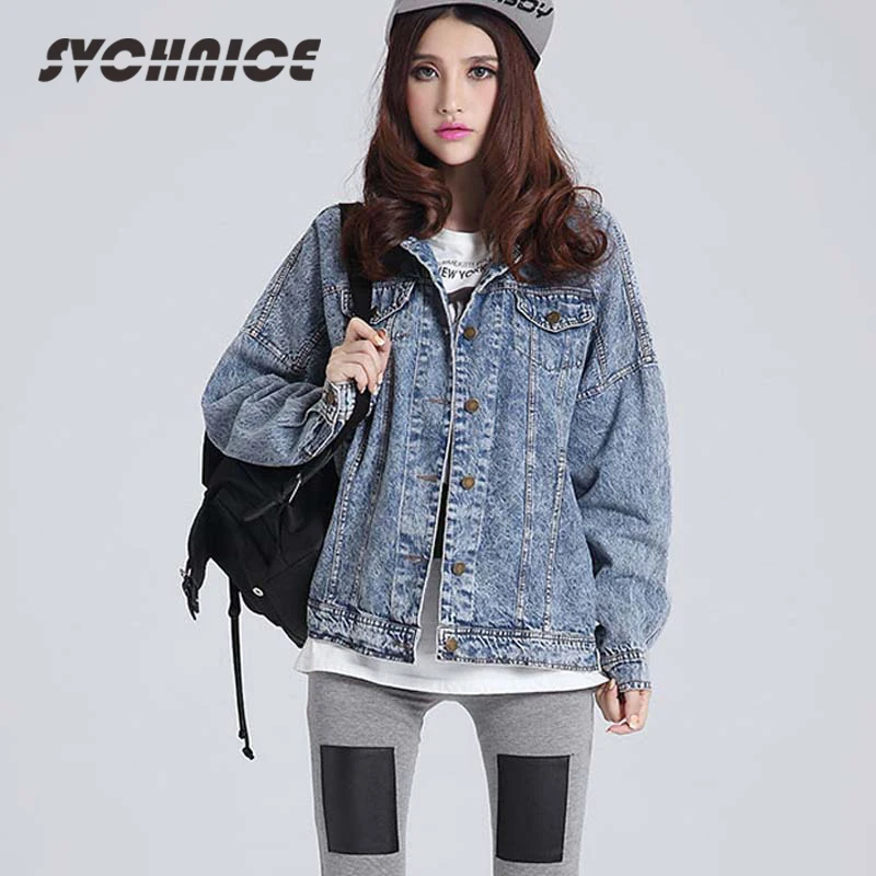 Новинка 2021 осенняя джинсовая куртка оверсайз Демисезонные женские куртки