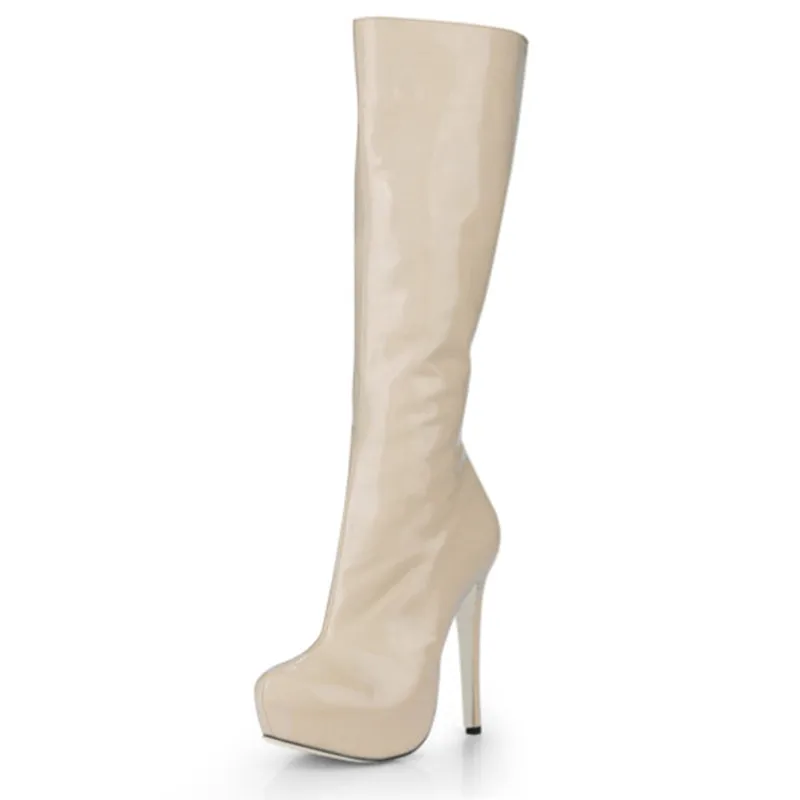 Новые брендовые сапоги до колена сезон осень зима женская обувь кожаные женские