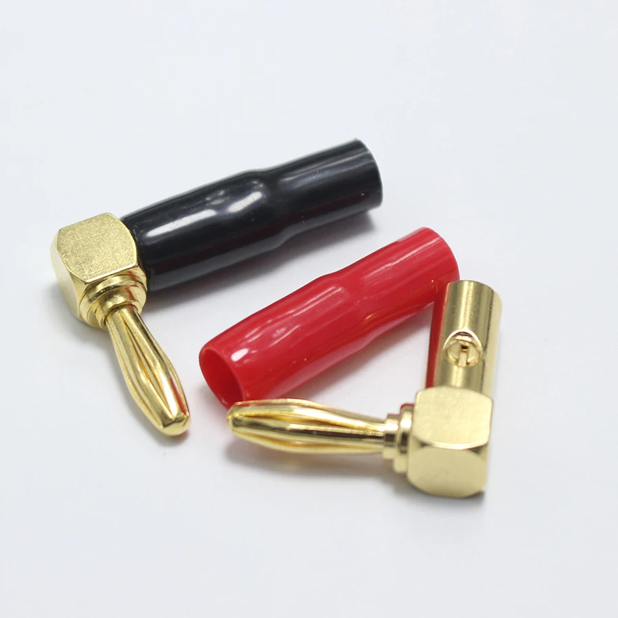 2pcs Universal 4mm L Banana Plug For Audio Video/Test Adapter Car-styling Red Black Motorcycle Automobile Accessories Hot Sale |