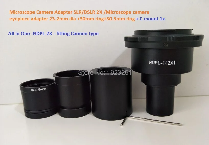 Адаптер камеры для научного микроскопа SLR/DSLR 2X/камера фотосессия диаметром 23 2 мм +