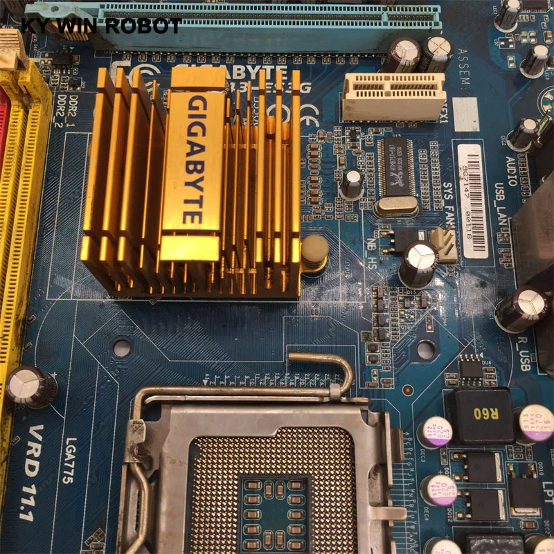 Оригинальная б/у настольная материнская плата разъем LGA 775 DDR2 ATX для Gigabyte P43 775|atx