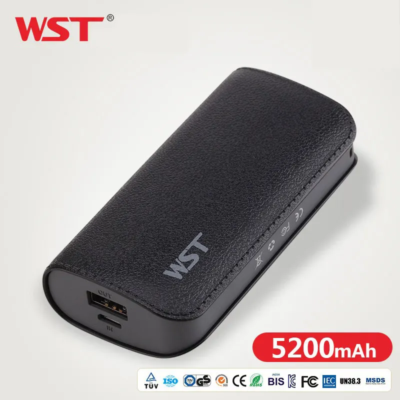 Милое портативное зарядное устройство WST на 5200 мАч для Xiaomi Mi 2 маленькое с USB