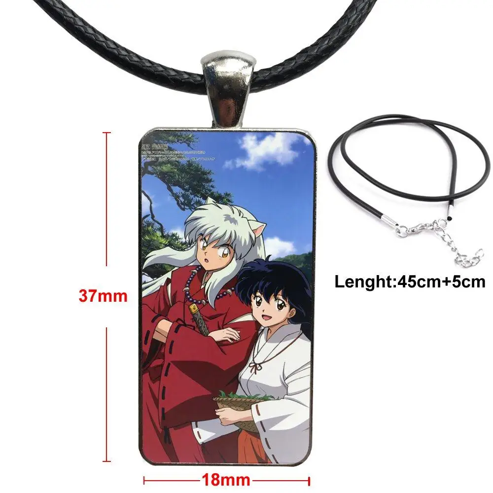 Для мужчин и женщин милое Аниме Inuyasha из нержавеющей стали цветной стеклянный