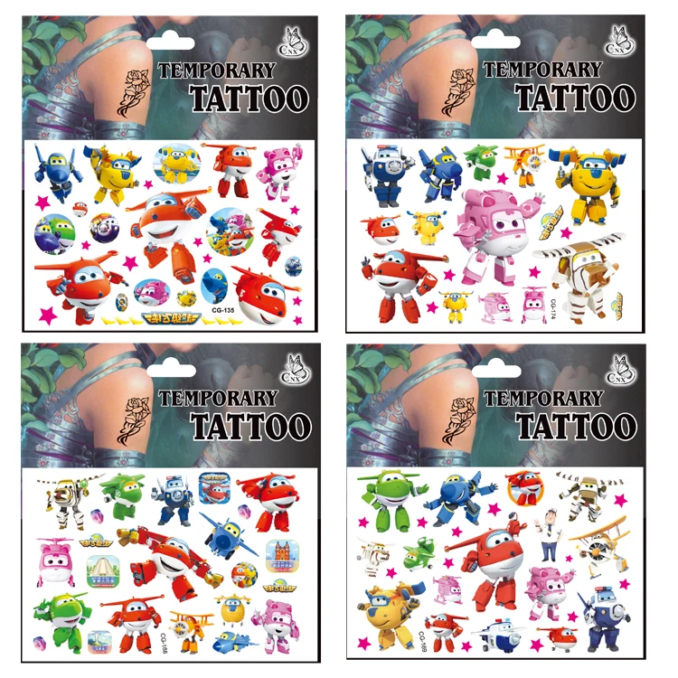 

4pcs/set Temporary Tattoo Sticker Carton Peter Pan Fake Tatoo for kids Children Tatouage Temporaire