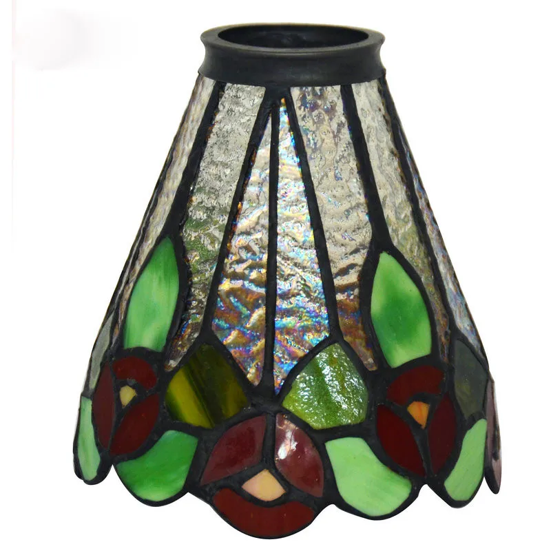 Фумат витражная настольная лампа Европейский винтажный цветочный Абажур