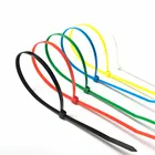 Xingo 8-дюймовые нейлоновые кабельные застежки с самоблокировкой, 6 цветов, 4x200 мм, 100 шт., черные пластиковые застежки-молнии, петли для проводов, застежки-молнии