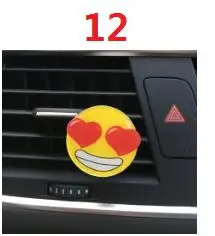 Счастливый знак автомобиля духи Смешные смайлики лица автомобиля Стайлинг духи кондиционер декоративный зажим освежитель воздуха автомобиля - Название цвета: 12