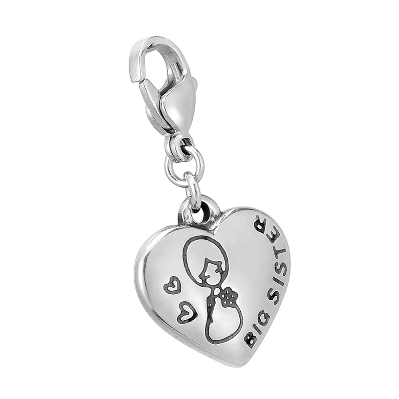 Новые трендовые FUNIQUE 316L подвески из нержавеющей стали с пряжкой в виде сердечек и