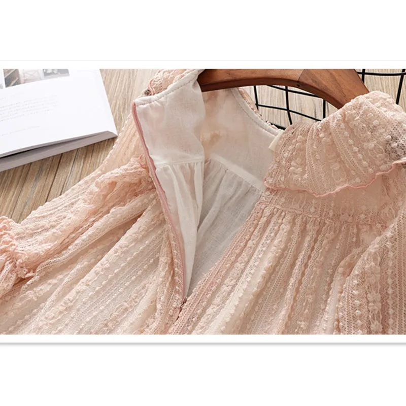 2-7 year girls dress 2020 spring autumn new fashion flower lace princess kid children clothes clothing | Детская одежда и обувь