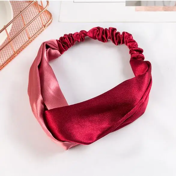 Широкие повязки для волос женщин эластичные с узлом перекрещивающиеся на голову