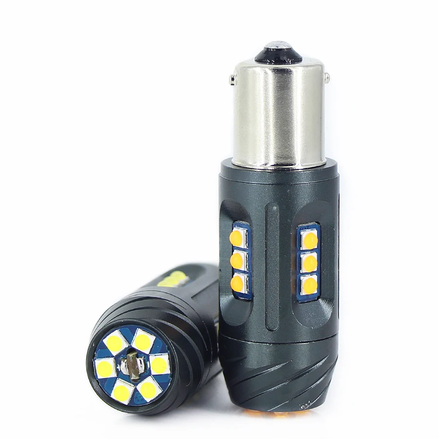 Светодиодная лампа T20 LED 7440 W21W W21/5W 18 led Canbus Free 1156 BAU15S PY21W BA15S P21W светодиодная для