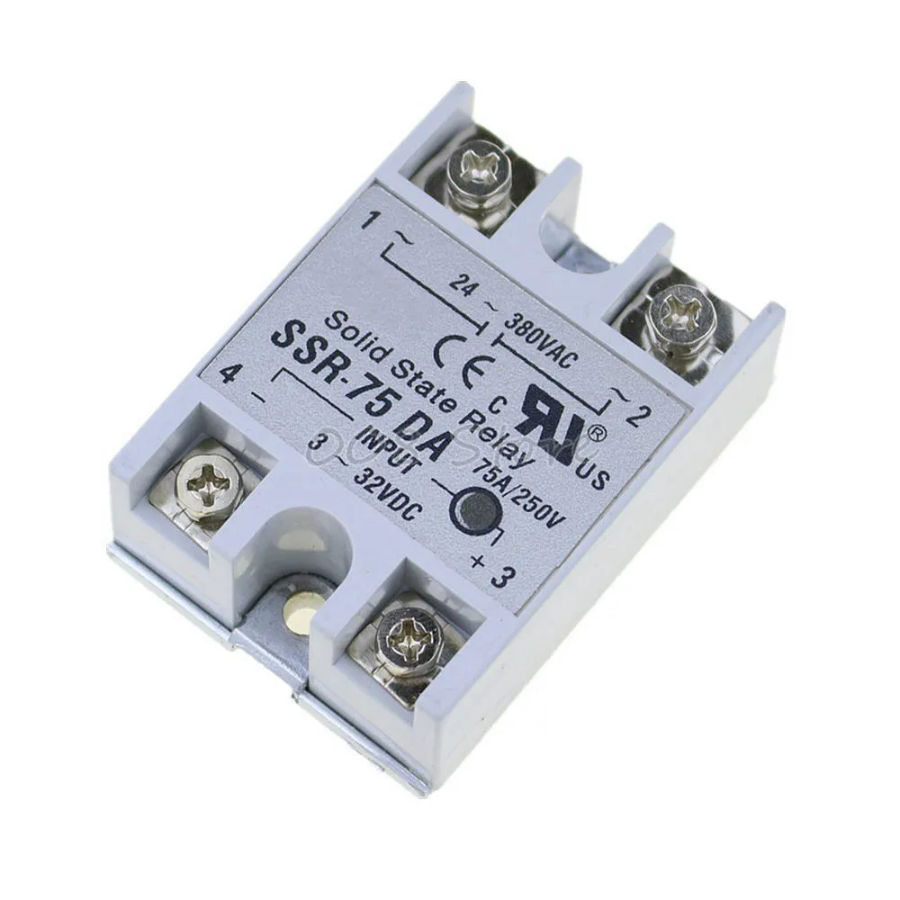 Бесплатная доставка SSR 75DA 75A 3 32V DC TO 24 380V AC твердотельное реле|ac ssr|relay solid staterelay |