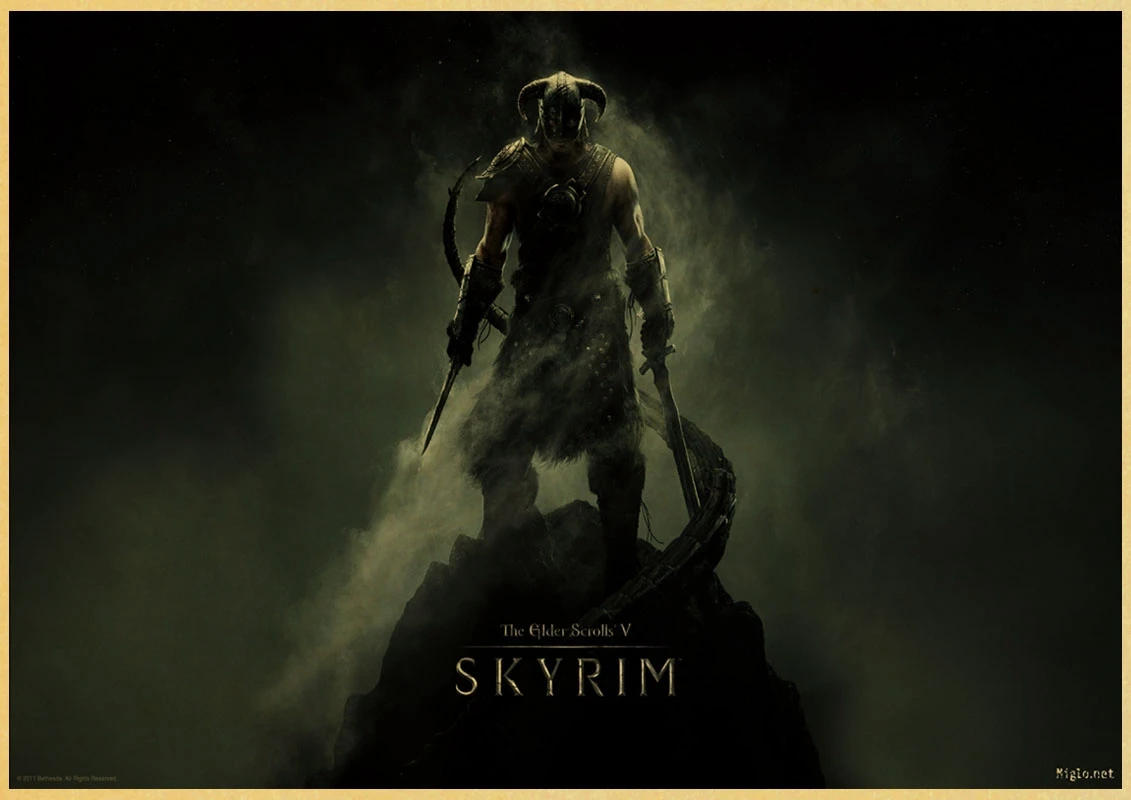 M020 Ролевые игры The Elder Scrolls V Skyrim ролевые карты ретро постер винтажный настенный Декор для дома бара кафе для детской комнаты - Цвет: M020