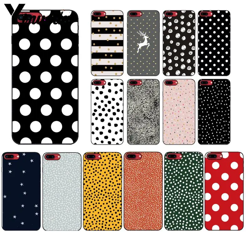Чехол для телефона в горошек с рисунком серебряной звезды iphone 12 11 Pro Max 6S 6plus 7 8plus X Xs