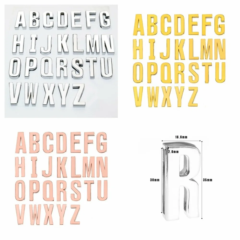 130 шт. A-Z английская алфавита скользящие буквы Сделай Сам Шарм серебро золото внутренний диаметр 30 мм подходит ошейник браслет брелок