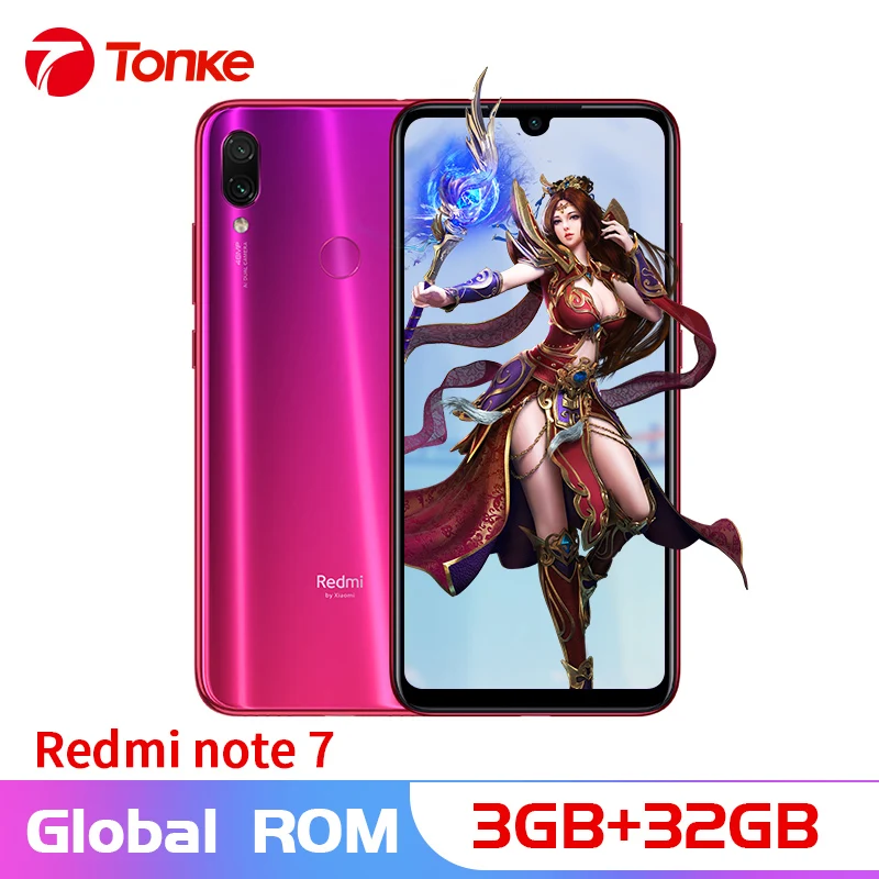 Разблокированный телефон Xiaomi Redmi Note 7 с глобальной прошивкой 3 Гб ОЗУ 32 ПЗУ
