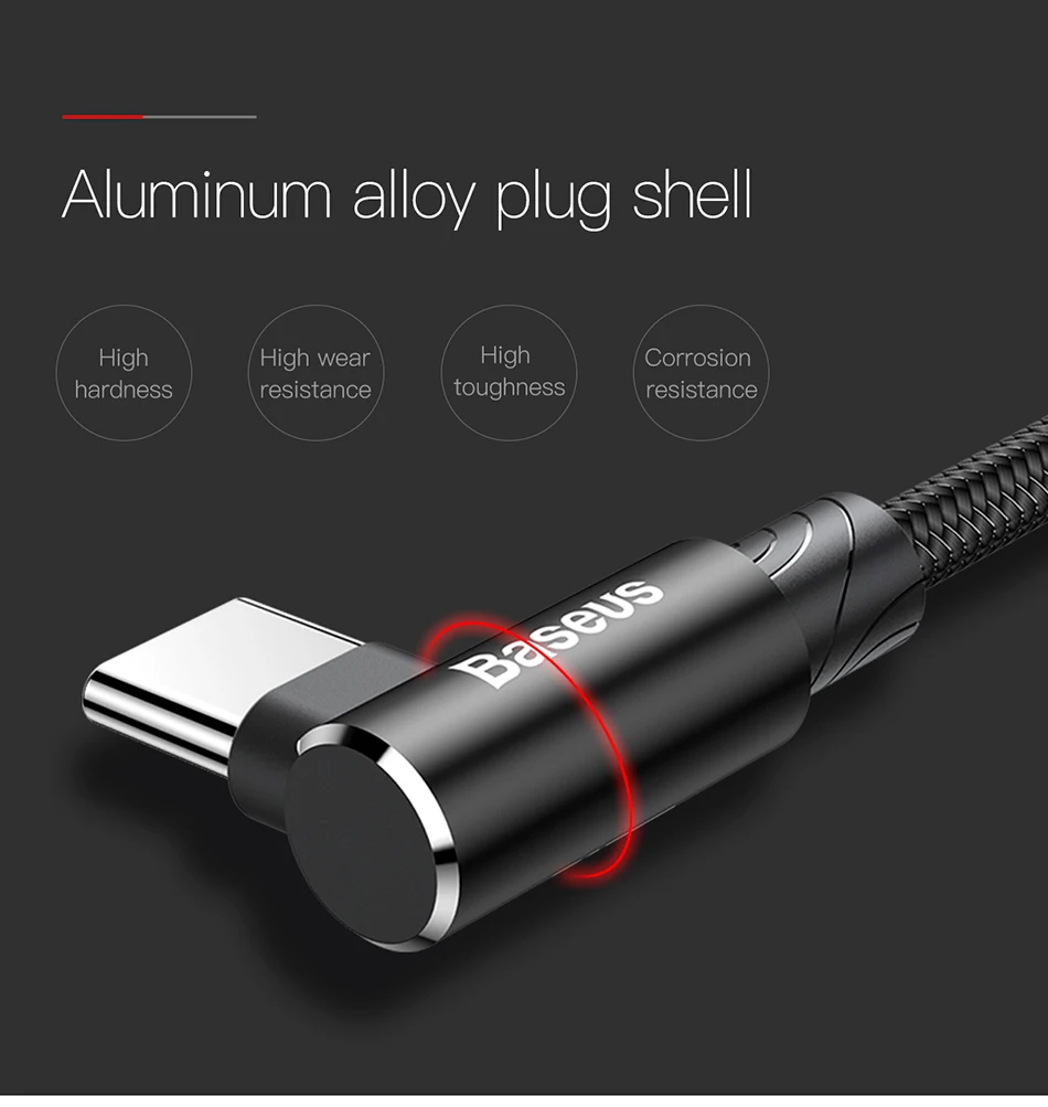 Baseus Тип usb-C кабель для samsung Note9 S9 S8 Xiaomi Mi A1 мобильного телефона Тип C Быстрая зарядка кабель Тип usb C Зарядное устройство кабель