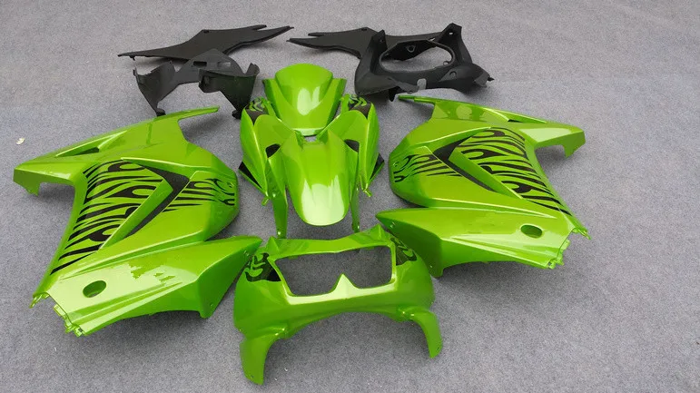Комплект обтекателей на заказ для KAWASAKI Ninja ZX250R 08 09 10 11 12 ZX 250R EX250 2008 2012 ABS зеленый