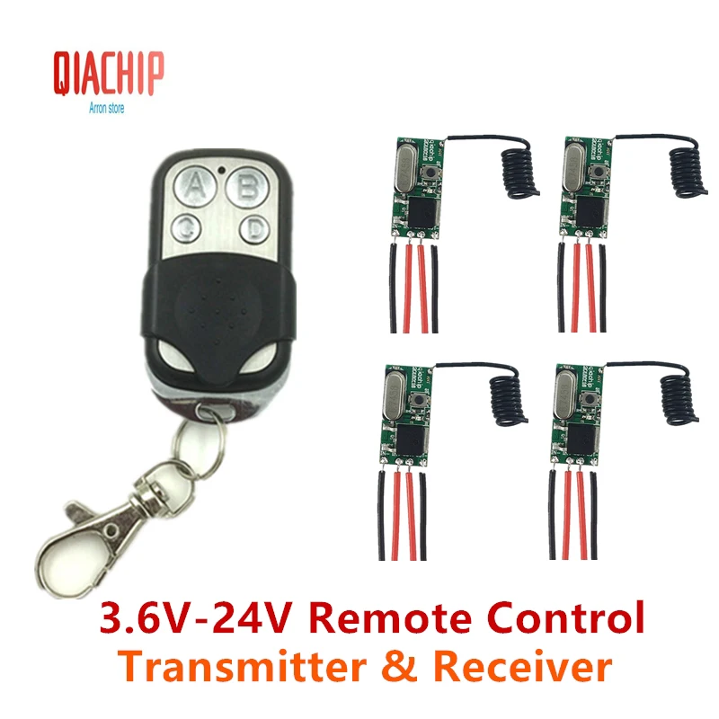 QIACHIP 433 МГц DC 12 В 4 CH Кнопка RF беспроводной копирующий код дубликатор для открывания Гаражных дверей клон брелок переключатель дистанционного управления