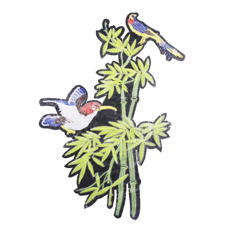 1 шт. Бамбуковая птица дизайн вышивка железо аппликация нашивки наклейка