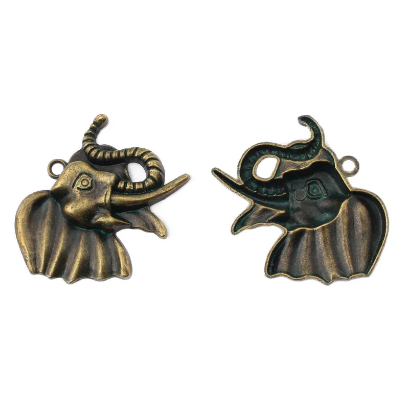 

3Pcs Vintage Antique Bronze Tone Elephant Charms Pendants Steampunk DIY Handmade Accessories Animal Jewellery Making Findings