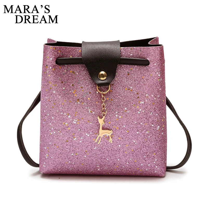 

Mara's Dream 2021 New Women Crossbody Bags Small Deer PU Leather Messenger Shoulder Bag Solid Female Fashion Banquet Handbags
