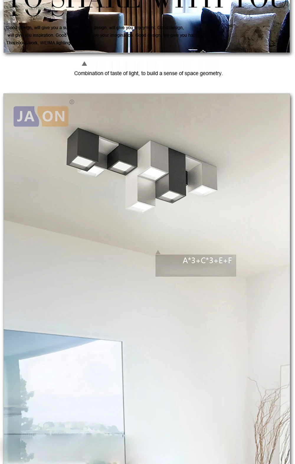 LED Современные Геометрические Железные Акриловые DIY Комбинации Светодиодные Лампы.Светодиодные Светильники.Люстры Потолочные.Светильники Потолочные Светильники.Светильник Потолочный Светильник Для и Спальни