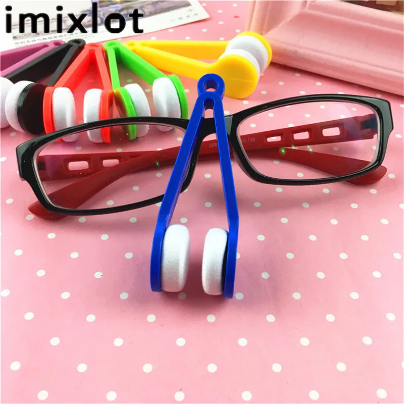 Imixlot 6 шт./лот мини портативные щетки для очков очки солнцезащитные очки микрофибра очиститель щетки Чистящие 6 цветов