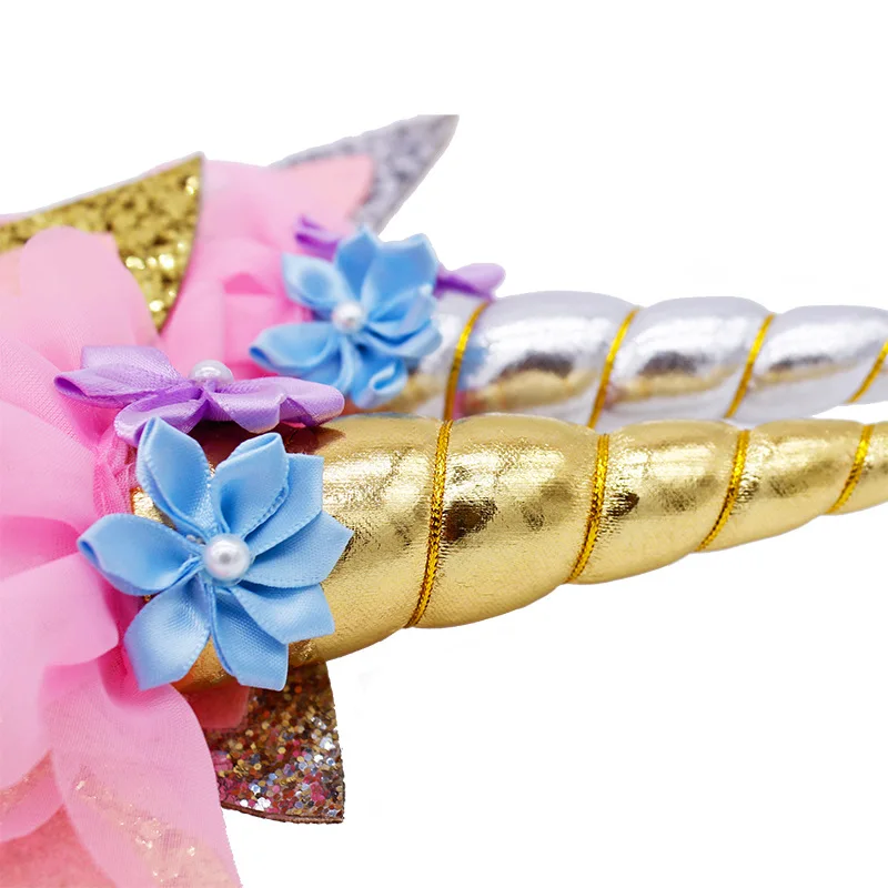 Повязка на голову ручной работы для детской вечеринки повязка с золотыми