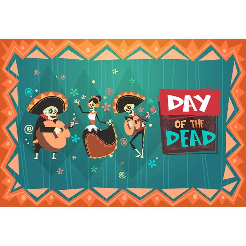 Mehofoto Day of the Dead Photography Backdrop Skeleton Skull Photo Background Booth Studio Festival Decoration Supplies 943 | Электроника