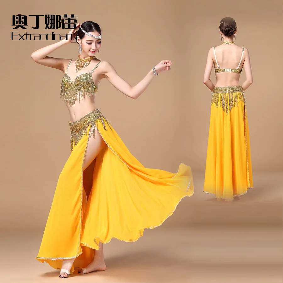 Женский костюм для танца живота профессиональный комплект из 3 предметов