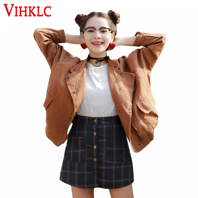 Для женщин Демисезонный бойфренд Стиль белый светло коричневый короткий