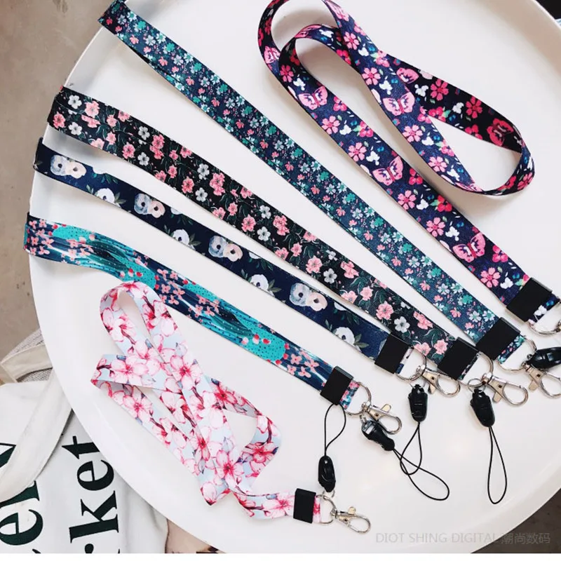 Горячие маленькие свежие листья шеи ремешки для ключей ID карты Мобильный телефон