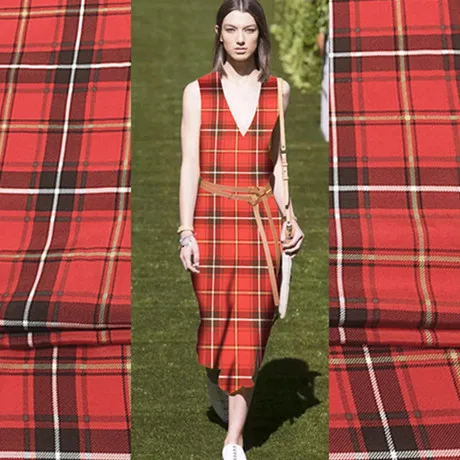 Классическая решетка шелковая хлопковая ткань тутового шелкопряда шелк и хлопок