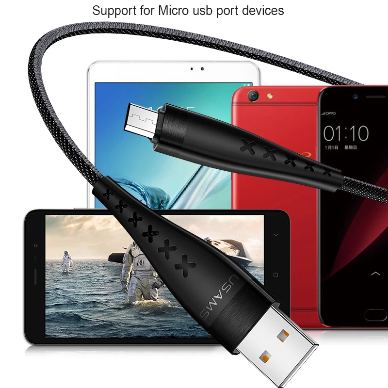 Кабель Micro-USB USAMS мобильный телефонный кабель для быстрой зарядки передачи и