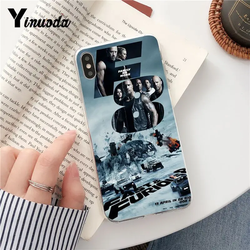 Yinuoda Форсаж черный ТПУ мягкий чехол для телефона iPhone X XS MAX 6 6s 7 7plus 8 8Plus 5 5S SE XR Fundas Capa