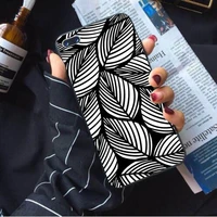 soft black silicone black and white line art design mobile phone case for iphone 7 8 6s 6 plus x xs xr xsmax 5 5s se tpu shell